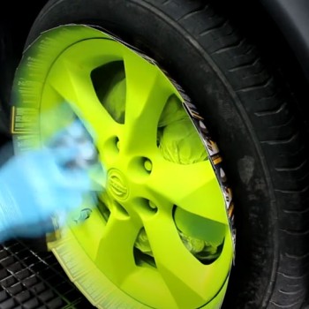 Neon Sarı Sprey Folyo ile Jant Kaplama