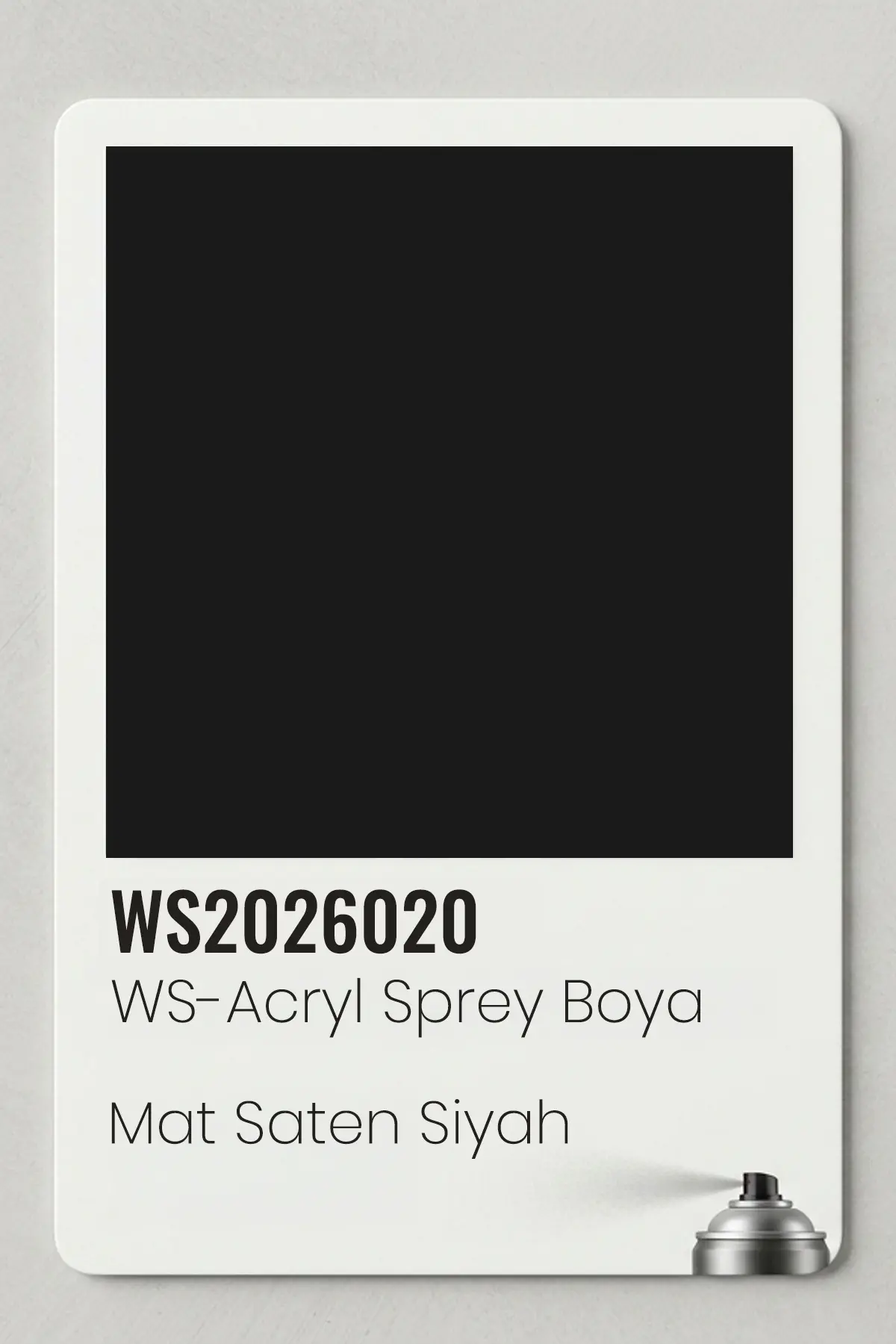 WS-Acryl Sprey Boya 400ml – Mat Saten Siyah