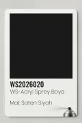 WS-Acryl Sprey Boya 400ml – Mat Saten Siyah