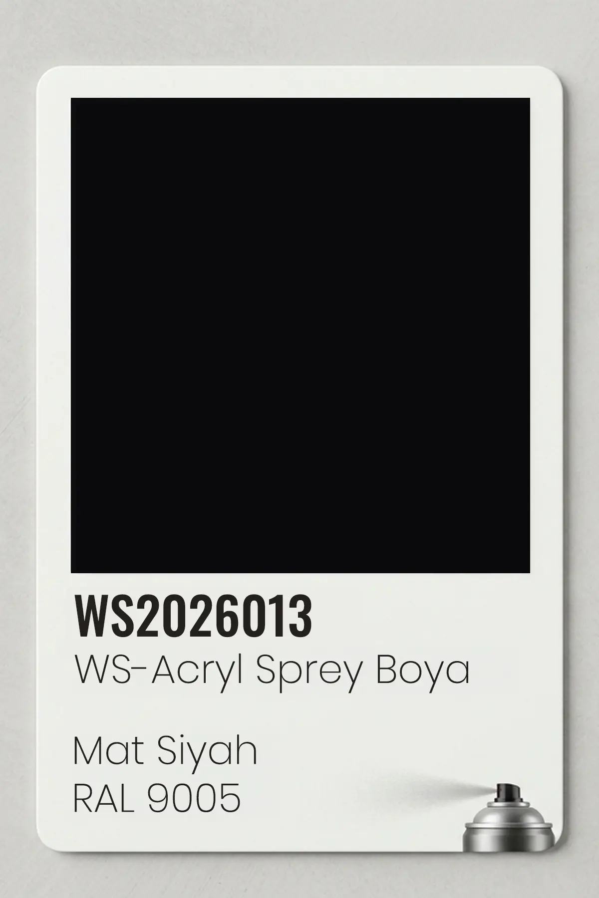 WS-Acryl Sprey Boya 400ml – Mat Siyah RAL 9005
