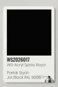 WS-Acryl Sprey Boya 400ml – Parlak Siyah Jet Black RAL 9005