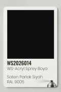 WS-Acryl Sprey Boya 400ml – Saten Parlak Siyah RAL 9005