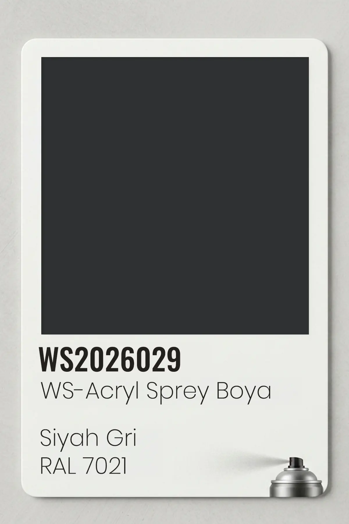 WS-Acryl Sprey Boya 400ml – Siyah Gri RAL 7021