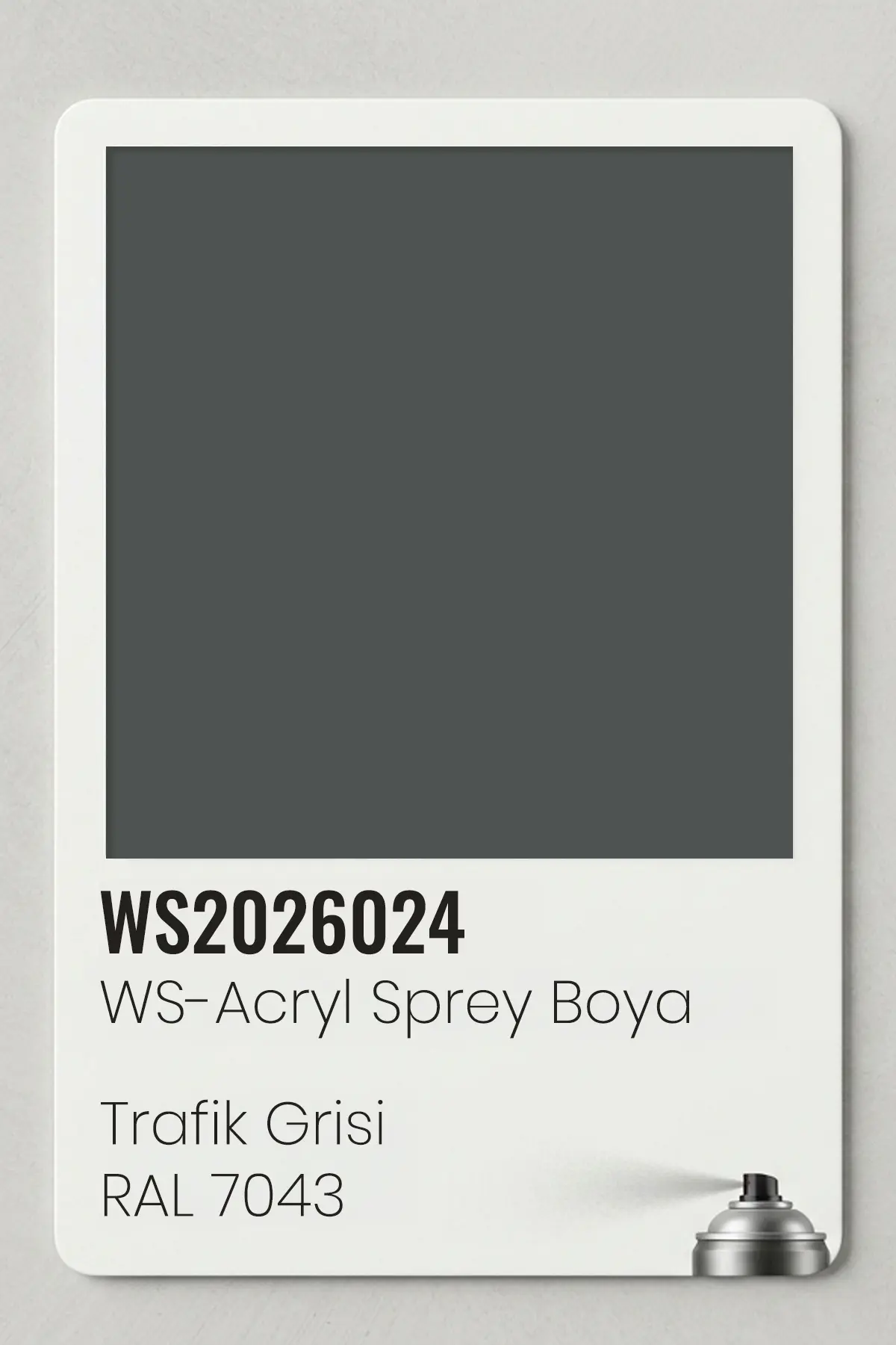 WS-Acryl Sprey Boya 400ml – Trafik Grisi RAL 7043