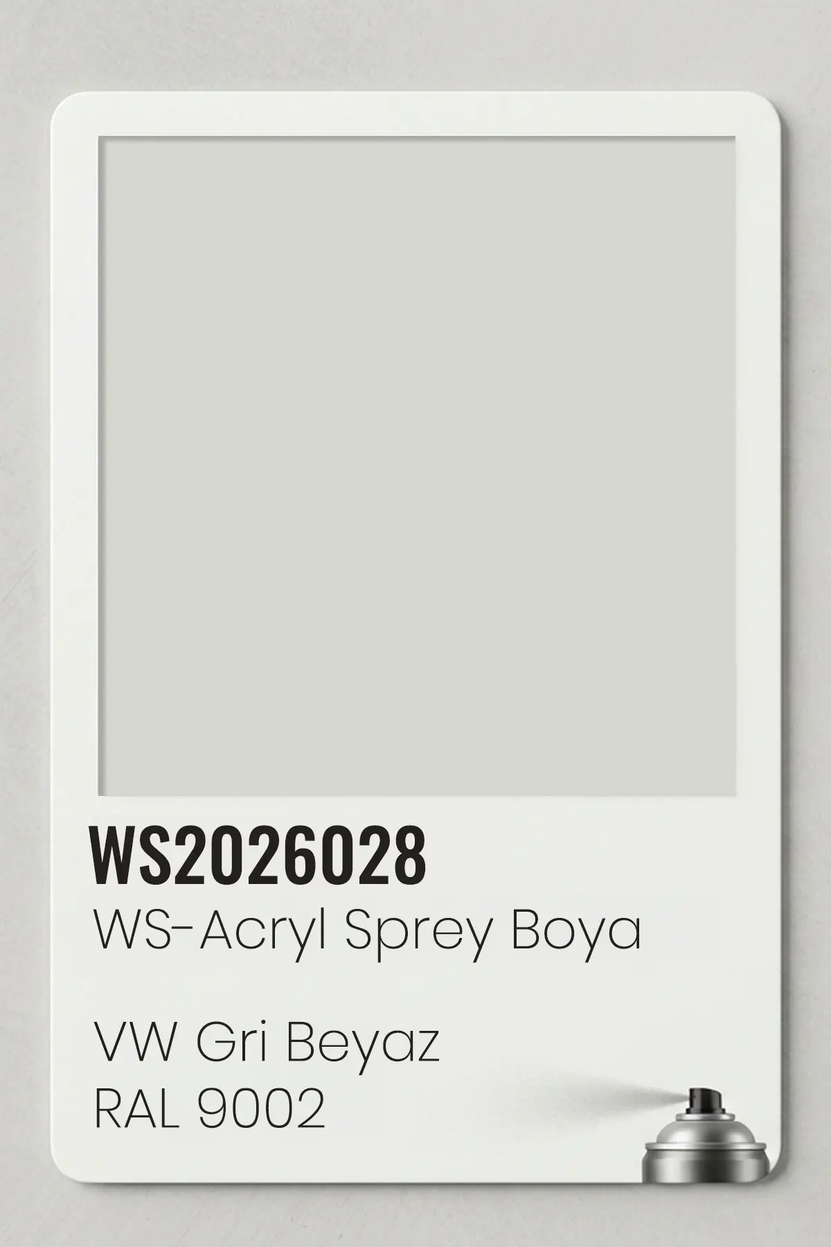 WS-Acryl Sprey Boya 400ml – VW Gri Beyaz RAL 9002