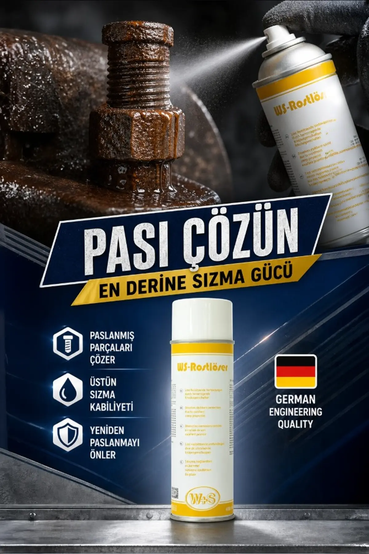 WS-Rostlöser Pas Sökücü ve Metal Koruyucu Sprey 400ml