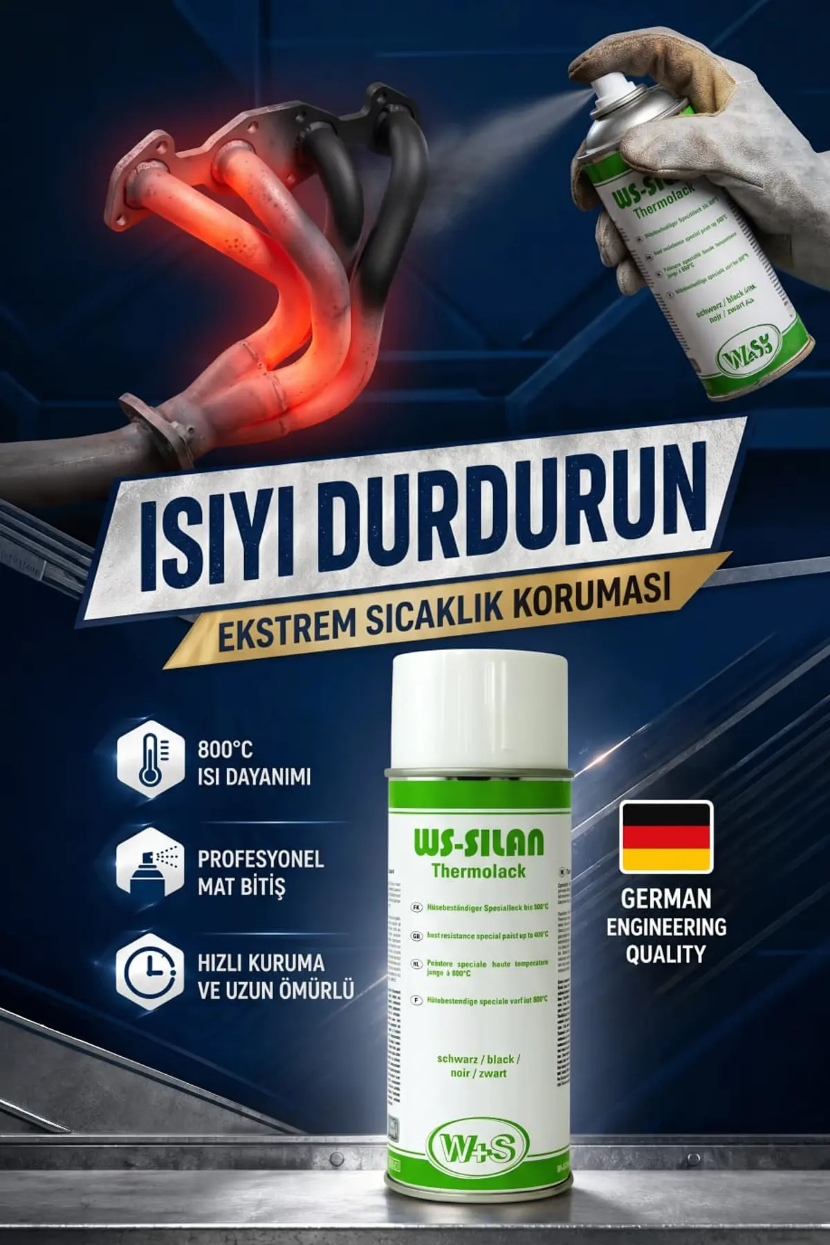 WS-Silan - Isıya Dayanıklı Boya - (800°C ısıya dayanıklı)