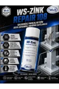 WS-Zink® 108 Galvaniz Tamir Spreyi – Sıcak Daldırma Görünüm (400ml)