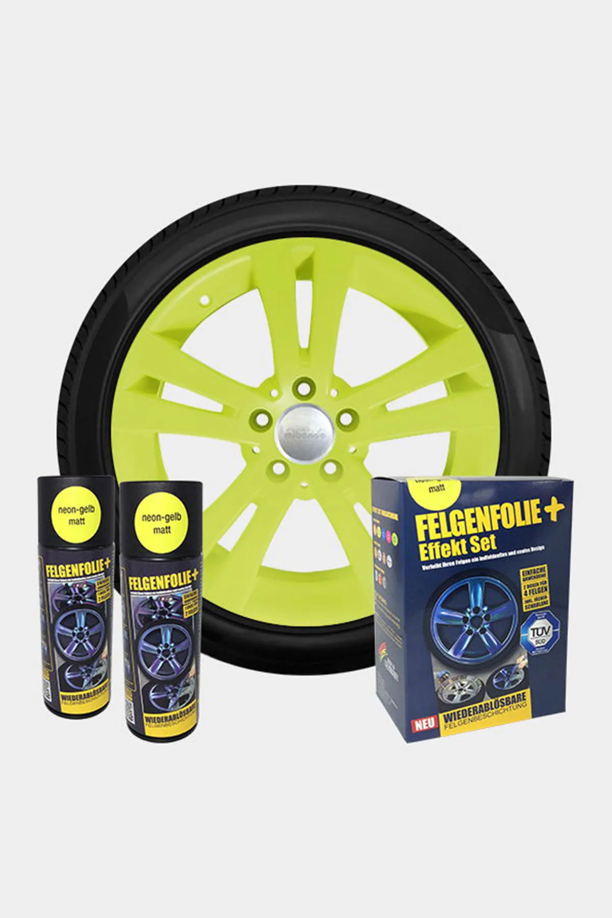 Jant Folyo - Efekt Set - 2x 400 ml - Neon Sarı