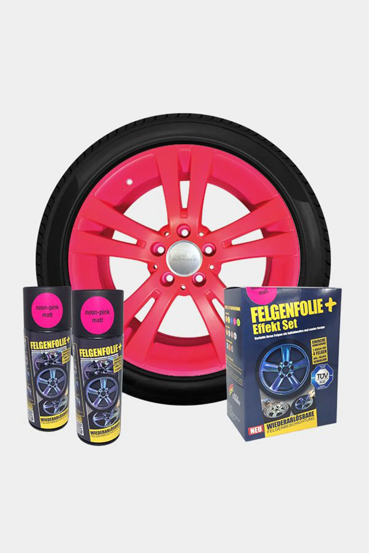 Jant Folyo - Efekt Set - 2x 400 ml - Neon Pembe